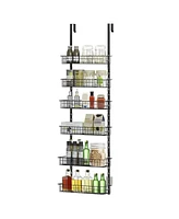 Sugift Over the Door Pantry Organizer with 6 Tier Adjustable Shelves