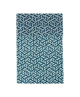 Design Imports Fridge Liner Collection Non-Adhesive, Cut to Fit, 12x24", Nautical Blue Abstract Leaf, 6 Piece