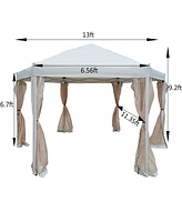 Streamdale Furniture 13 Ft. W X 13 Ft. D X 9.2FT Pop-Up Gazebo Tent Outdoor Canopy