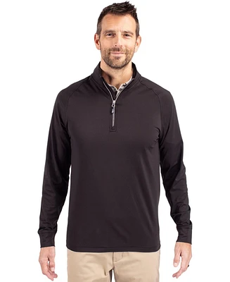 Cutter & Buck Big & Tall Adapt Eco Knit Stretch Recycled Quarter Zip Pullover Jacket