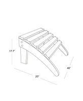 WestinTrends Adirondack Folding Chair with Ottoman and Side Table Set