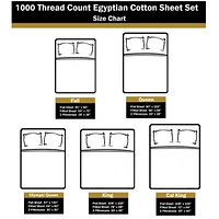 Superior Egyptian Cotton 1000 Thread Count Solid Sheet Set