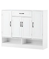 Streamdale Furniture Modern White Shoe Cabinet with Adjustable Shelves