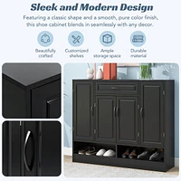 Streamdale Furniture Adjustable Modern Shoe Cabinet & Organizer