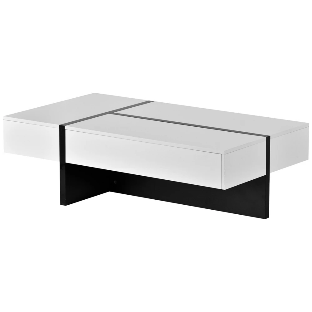 Simplie Fun Modern High Gloss Cocktail Table - 45.2x25.5x13.7