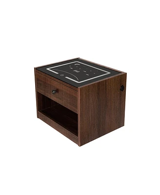 Streamdale Furniture Nightstand With Wireless Charging Station