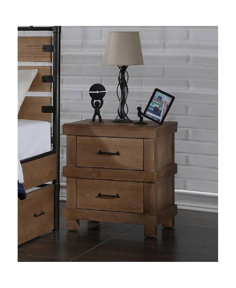 Simplie Fun Adams Nightstand In Oak