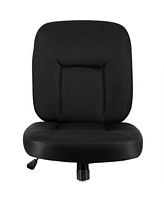 Elama Mid Back Adjustable Fabric Office Chair in Black
