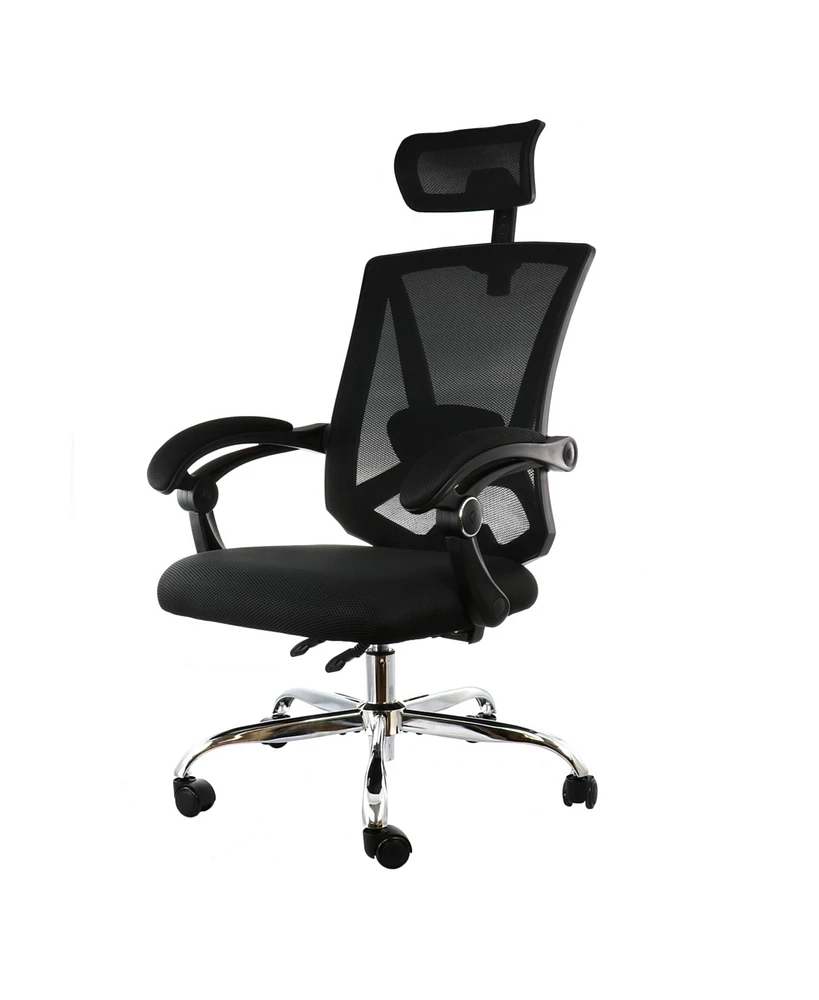 Elama Full Back Mesh Adjustable Office Chair with Headrest
