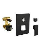 Streamdale Furniture Shower System, 10-Inch Full Body Shower System With Body Jets, Square Rainfall Shower