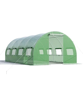 Slickblue Greenhouse with Windows and Doors for Outdoor-Green