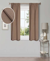 Superior Linen-Inspired Classic Room Darkening Modern Fade Resistant -Piece Curtain Set with Rod Pocket