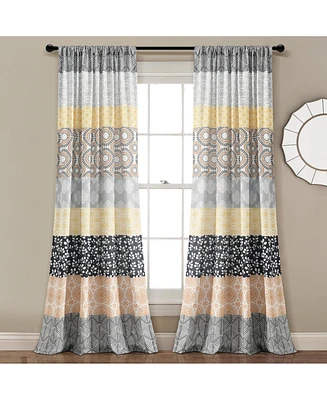 Lush Decor Bohemian Stripe Window Curtain Panels
