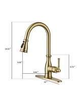 Mondawe 3-Spray Patterns 1.8 Gpm Single Handle Touchless Pull-out Kitchen Faucet