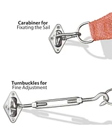 Triangle Sun Shade Sail Hardware Kit 304 Anti-Rust Stainless Steel Yard 2 Pack