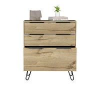 Augusta Dresser, Hairpin Legs, Three Drawers, Superior Top - Light Oak