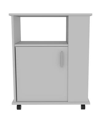 Simplie Fun Correy 4-Shelf Microwave Cabinet With Caster
