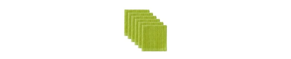 Design Imports Basic Terry Collection Solid Windowpane Dishcloth Set, 12x12", Avocado, 6 Count