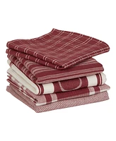 Design Imports Everyday Collection Foodie Kitchen Set, Dishtowel Dishcloth, Barn Red, 5 Piece