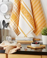 Design Imports Everyday Collection Foodie Kitchen Set, Dishtowel Dishcloth, Honey Gold, 5 Piece