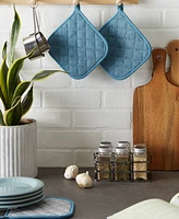 Design Imports Basic Kitchen Collection, Quilted Terry, Storm Blue, Potholder