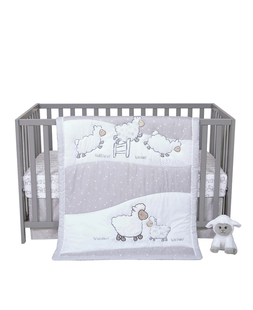 Sammy & Lou Sleepy Sheep 4 Piece Crib Bedding Set