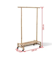 vidaXL Bamboo Clothes Rack
