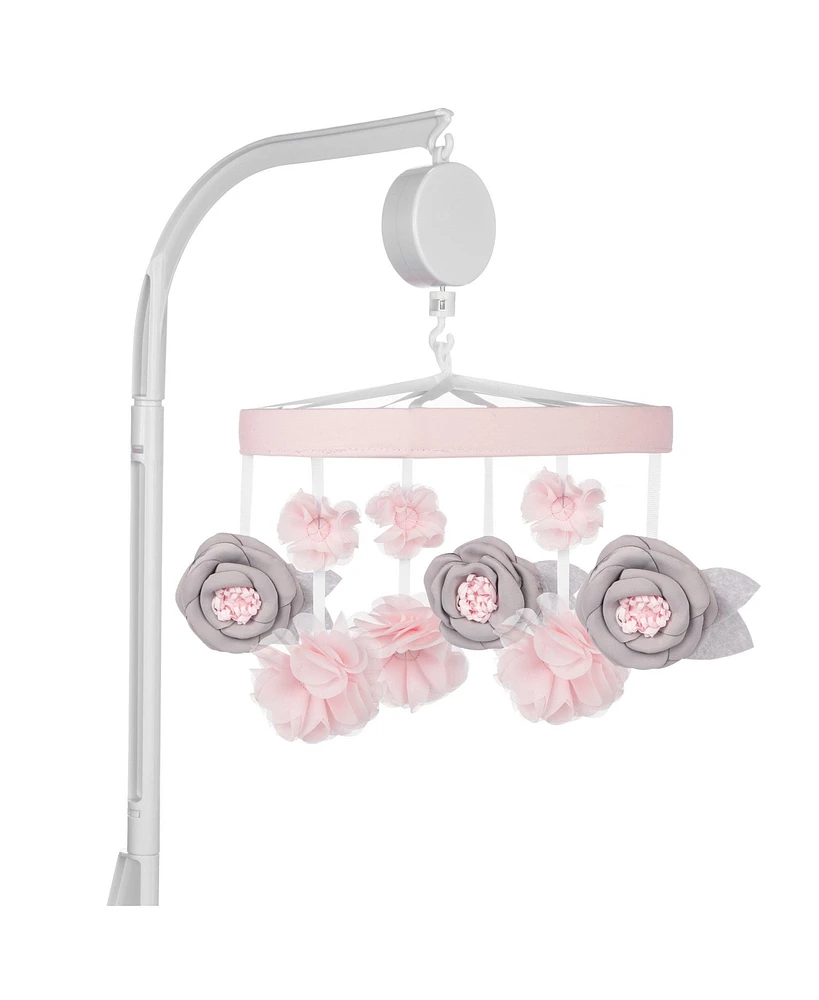 Sammy & Lou Pink Floral Musical Crib Baby Mobile by