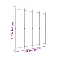 vidaXL 4-Panel Room Divider Anthracite 78.7"x78.7" Fabric