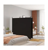 vidaXL 2-Panel Room Divider Black 137"x70.9" Fabric