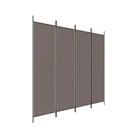 vidaXL 4-Panel Room Divider Anthracite 78.7"x86.6" Fabric