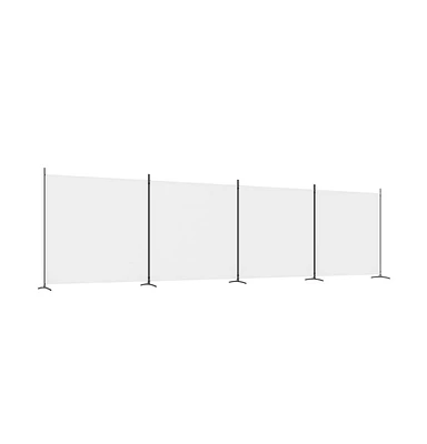 vidaXL 4-Panel Room Divider 274.8"x70.9" Fabric