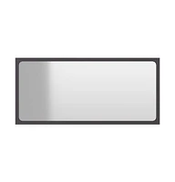 vidaXL Bathroom Mirror Gray 31.5"x0.6"x14.6" Engineered Wood