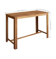 Bar Table Solid Acacia Wood 59.1"x27.6"x41.3"