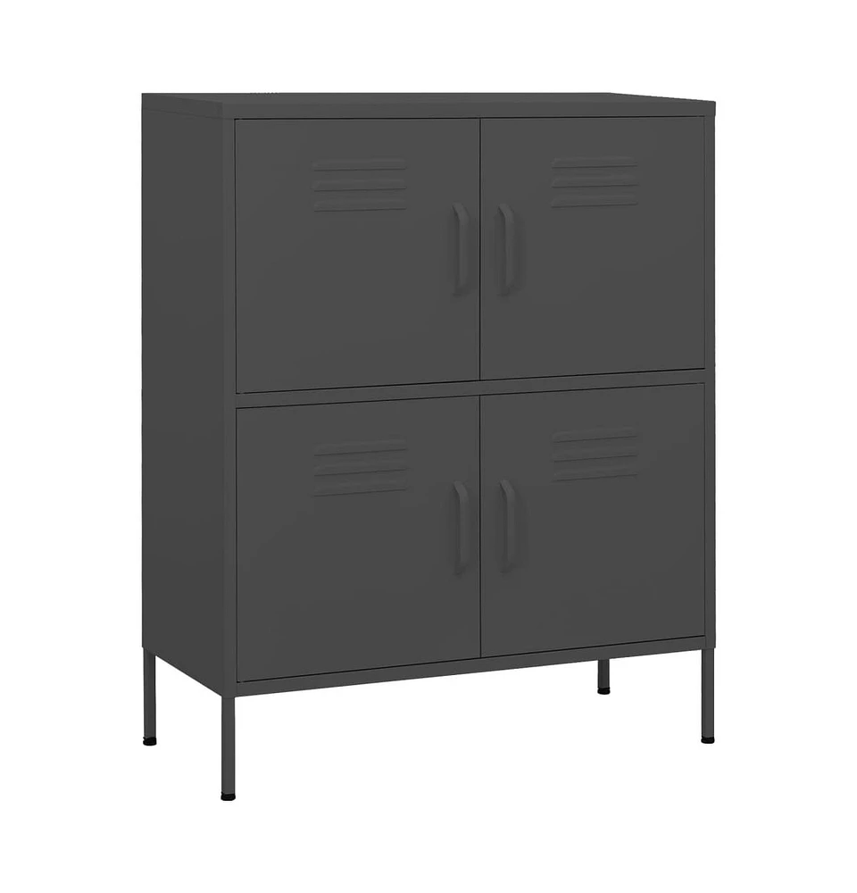 vidaXL Storage Cabinet Anthracite 31.5"x13.8"x40" Steel