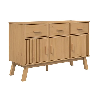 vidaXL Sideboard Olden Brown 44.9"x16.9"x28.9" Solid Wood Pine