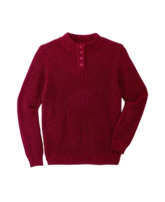 KingSize Big & Tall Henley Shaker Sweater