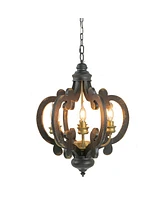 6-Light Farmhouse Chandelier with Adjustable Chain