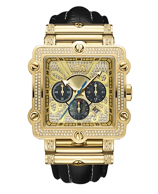 Jbw Men's Phantom Diamond (1 ct.t.w.) 18k Gold Plated Stainless Steel Watch