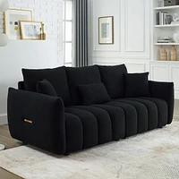 Streamdale Furniture Premium Teddy Fabric Sofa with Solid Wood Frame