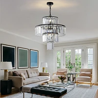 Luxury Black Crystal Chandelier