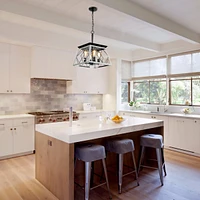 4-Light Farmhouse Chandeliers For Dining Room(No Bulbs
