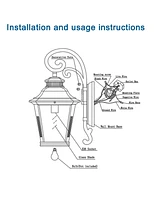 Streamdale Furniture Large Outdoor Wall Sconce Lights With Clear Glass