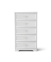 Streamdale Furniture 5 Tier Bedroom Chest Of Drawers - White, 25.2 L X 15.8 W X 43.5 H