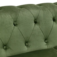 Streamdale Furniture Green Velvet Tufted Sofa Settee