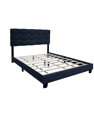 Simplie Fun Elegant Queen Size Adjustable Bed Frame with Gold Accents