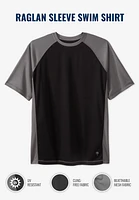 KingSize Big & Tall Raglan Sleeve Swim Shirt