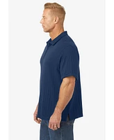 KingSize Big & Tall 1/4 Zip Drop Needle Polo