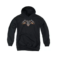 Batman V Superman Boys Youth Tech Bat Logo Pull Over Hoodie / Hooded Sweatshirt