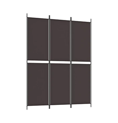vidaXL 3-Panel Room Divider Brown 59.1"x78.7" Fabric